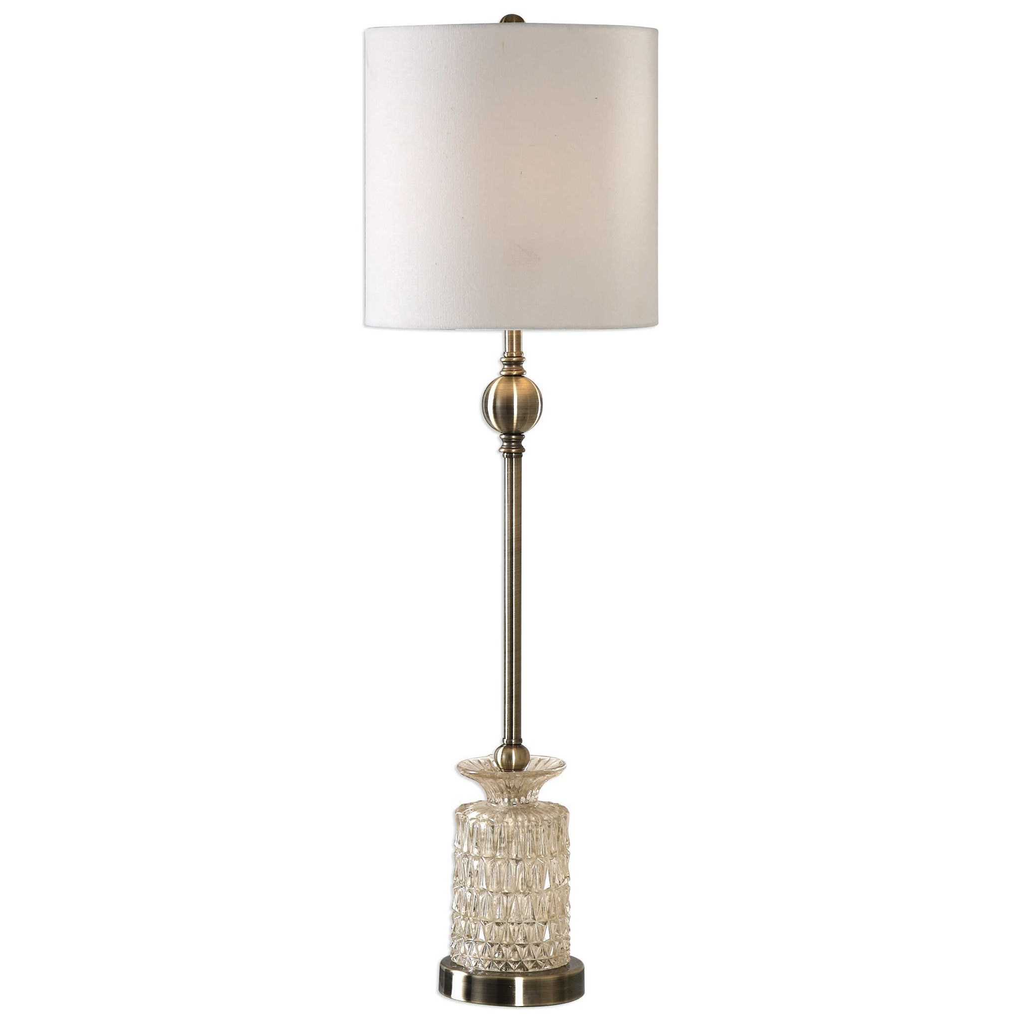 Uttermost Buffet Lamps UT1810124 Flaviana Antique Brass Buffet Lamp